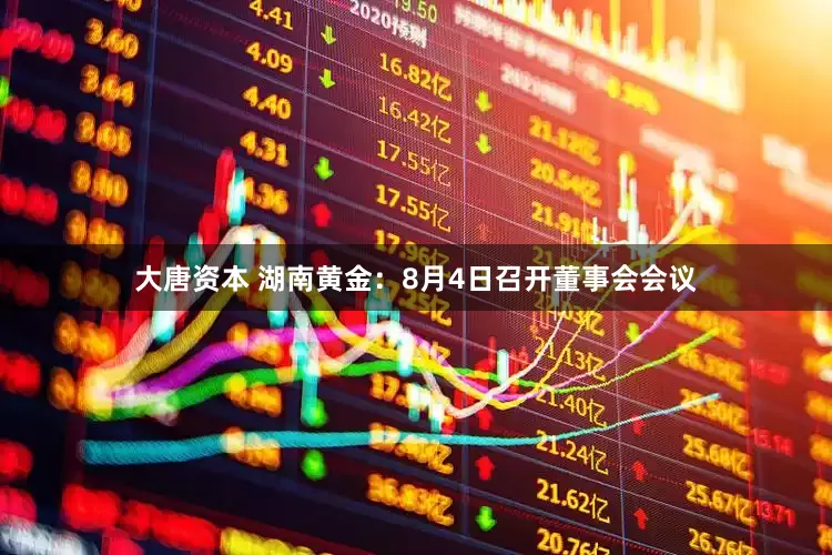 大唐资本 湖南黄金：8月4日召开董事会会议